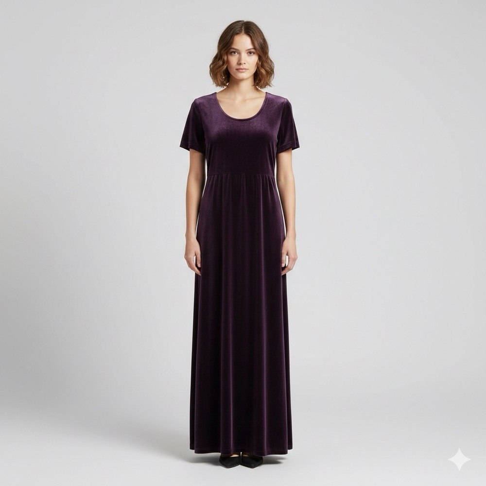 Ronni Nicole Purple Velvet Maxi Dress 10 Whimsigoth Grunge Party Holiday Vtg